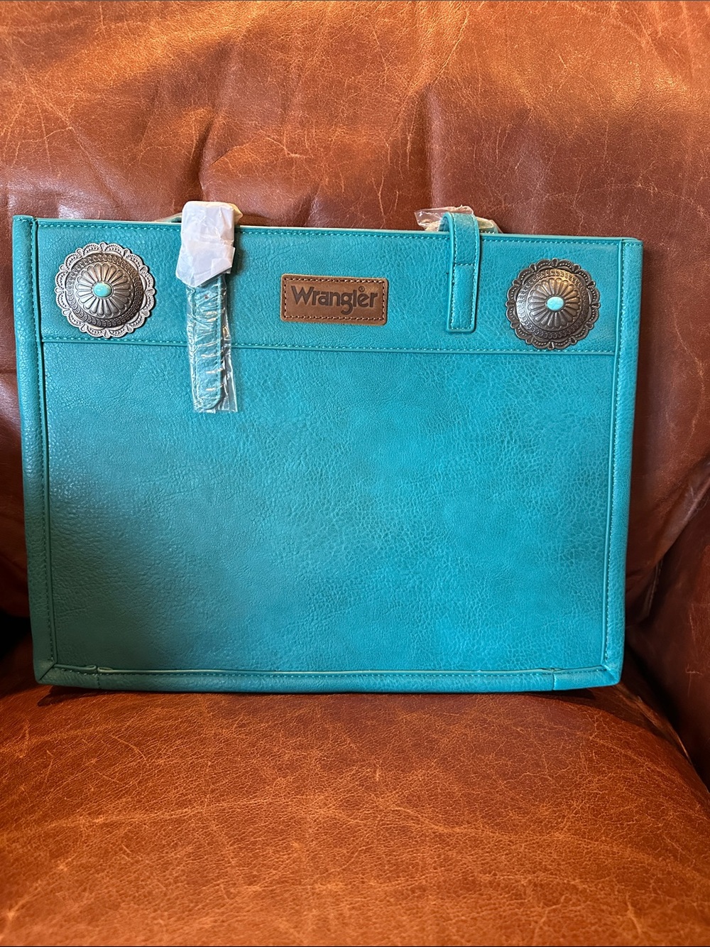 Wrangler Turquoise Tote with Concho Details
